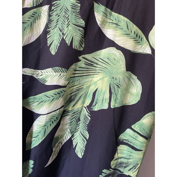 Ezcosplay Women High Waisted Hawaiian Tropical Floral Maxi Skirt Ruffle - Picture 12 of 13